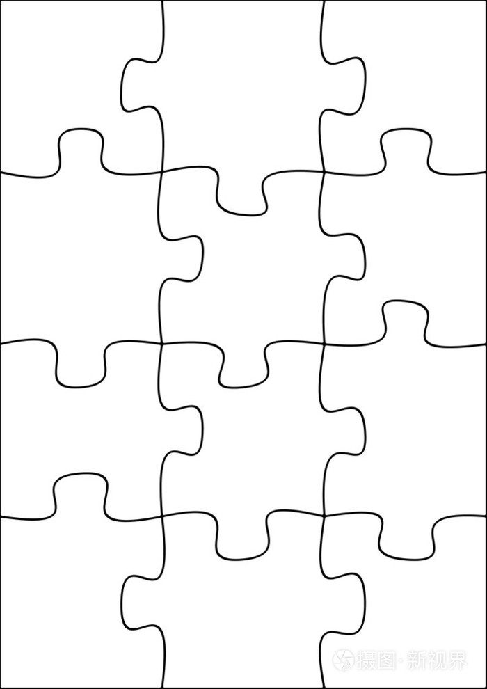 12 片空白的拼图照片-正版商用图片1db881-摄图新视界