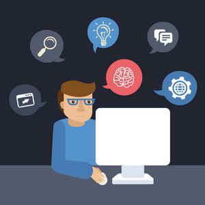 卡通程序员图片-卡通程序员素材-卡通程序员插画-摄图新视界