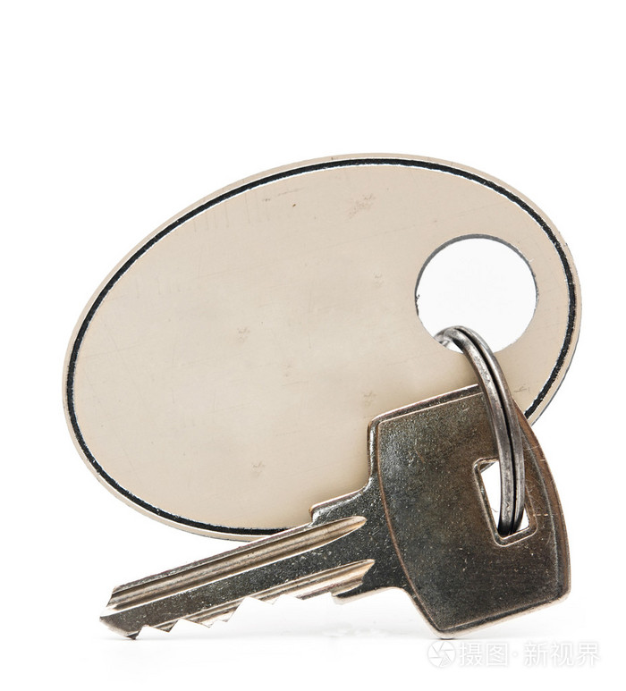 孤立在白色背景上把宾馆的钥匙