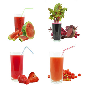 水果和蔬菜的汁照片