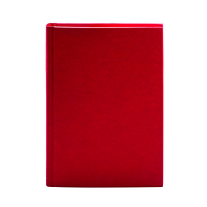 孤立与副本在白色背景上的空白红色精装书