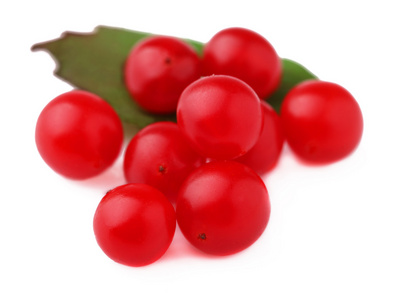 成熟的红色小红莓