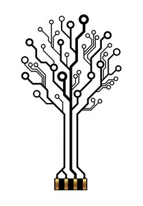 矢量图标的科技树照片