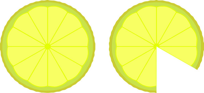 柠檬柑橘水果片插图