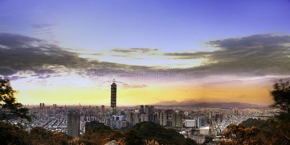 台湾之夜台北全景