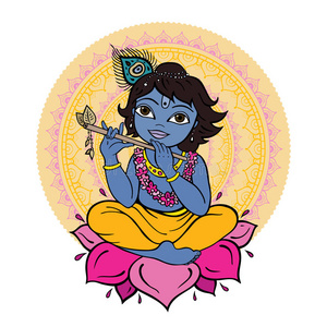 印度教神印度教神克里希纳.照片