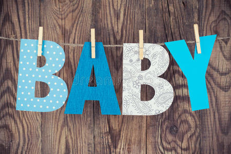 单词baby的字母照片