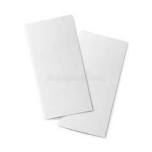 一对空白的双折纸小册子。