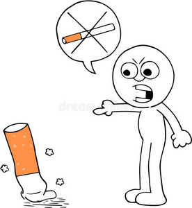 戒烟展板手画版图片