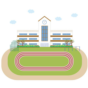 白色背景下的儿童矢量插图在学校实验室工作期间电子 3d 塑料打印机