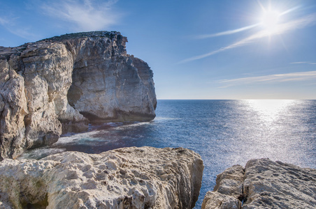 真菌的岩石，在海岸的戈佐岛，马耳他
