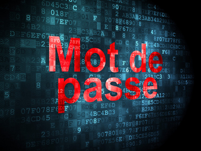 保护的概念 Mot de Passefrench 数字背景