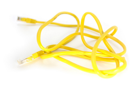 黄色的 lan 电缆