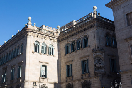 建筑的立面在巴塞罗那市的伟大建筑感兴趣的