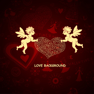 天使爱美丽两个天使.浪漫爱情背景照片