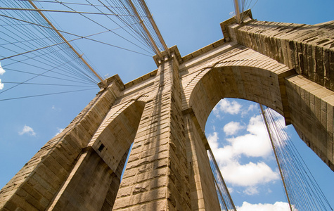 功能强大的布鲁克林桥中心塔的结构