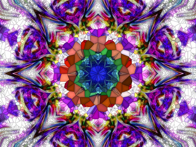 几何抽象的装饰物.万花筒照片