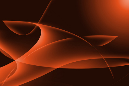 抽象曲线，橙色背景