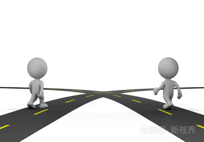 两条道路的交叉点