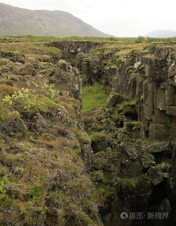 冰岛的断层线