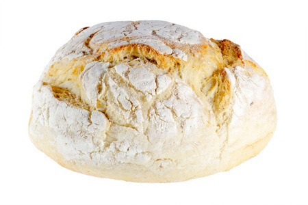 新鲜出炉的一条自制白面包
