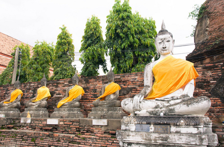 扫管笏艾 chaimongkol 古庙宇和纪念碑在泰国
