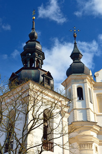教会在老部分的 vinius，立陶宛