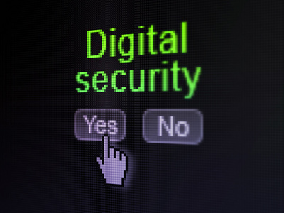 保护的概念 在电脑屏幕上的数字安全