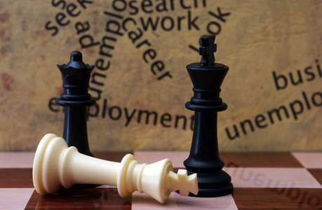 国际象棋和就业的概念图片