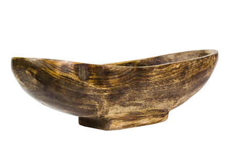 一个木碗的特写镜头