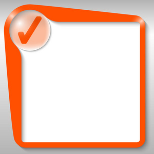 橙色的复选标记橙色文本框中的复选框照片