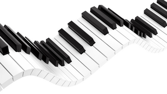 波浪钢琴键盘