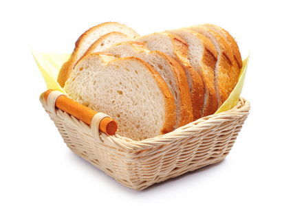 白面包篮中