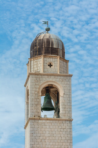 杜布罗夫尼克著名的钟塔在 luza 平方米