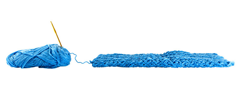 针织用针布的片段蓝色