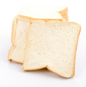 在白色背景上面包