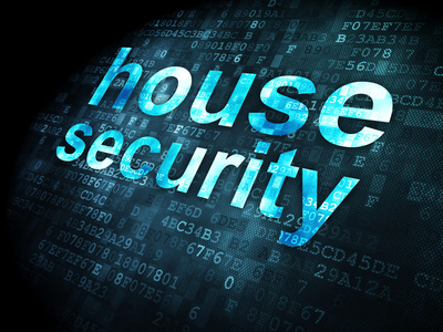 隐私权的概念 数字背景的房子安全
