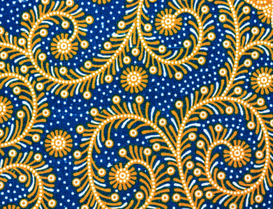 泰国手的模式制作蓝色织物