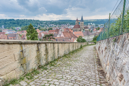 埃斯林根是从斯图加特，附近的 burgsteige neckar 意见德国