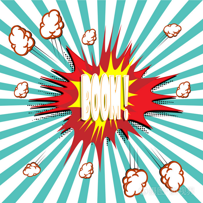 漫画书爆炸矢量图背景