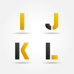 ijkl 黄色模具字母