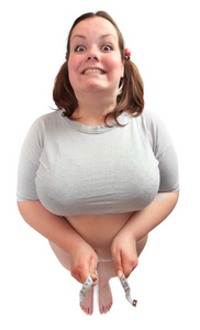 的红色套装上孤立白平 3d 矢量等轴图吃这些食物可以让你的胸部更丰满