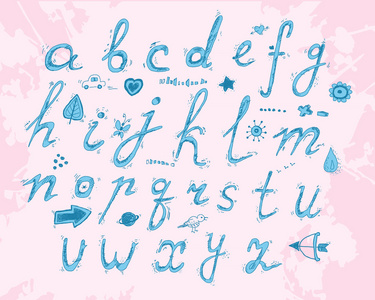 手绘制的字母表
