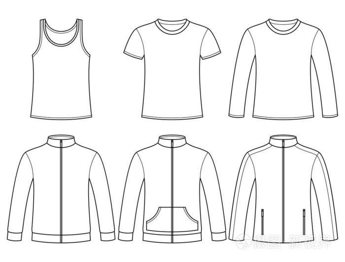 单线态t恤长袖t恤针织衫和夹克t