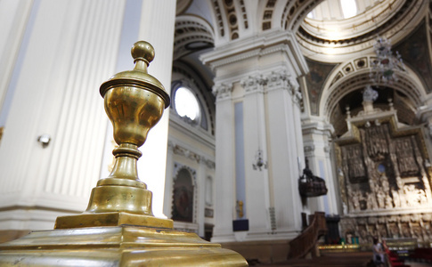 Interior of Cathedral Basilica of Nuestra Seora del Pilar, buil