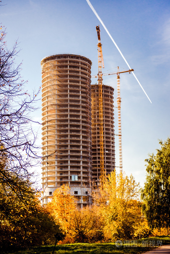 现代建筑的建筑地盘