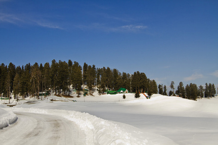 那被雪覆盖的景观克什米尔