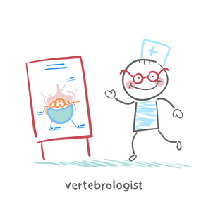 vertebrologist 告诉演示文稿在脊柱上
