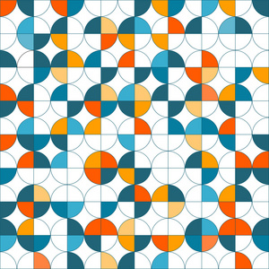 无缝模式的 circles.abstract 几何 background.vector