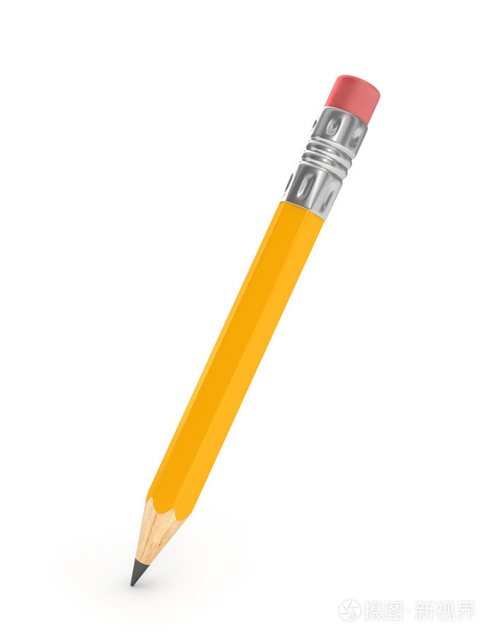 用铅笔在白色背景上